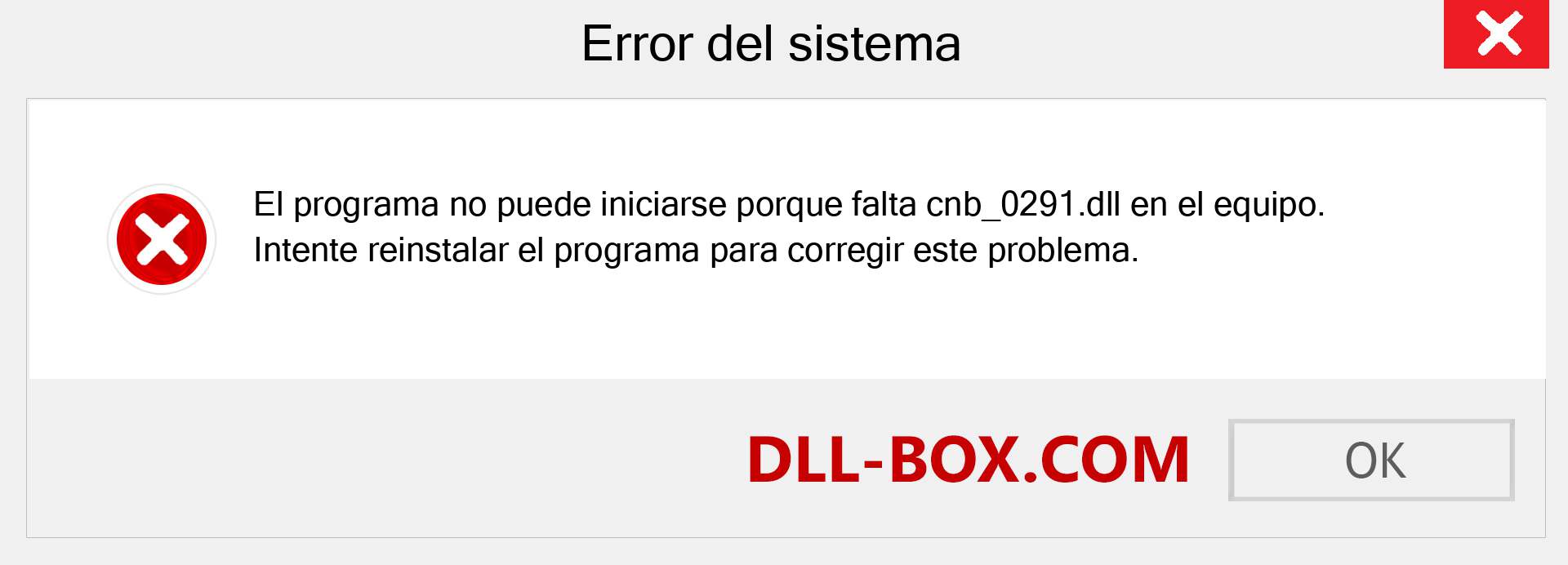 ¿Falta el archivo cnb_0291.dll ?. Descargar para Windows 7, 8, 10 - Corregir cnb_0291 dll Missing Error en Windows, fotos, imágenes